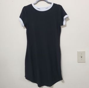 Bobbie Brooks Black White Mini T-Shirt Dress Small